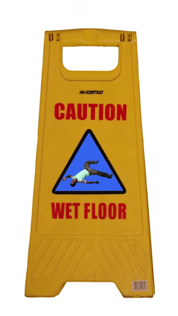 Augmented reality: Wet Floor sign